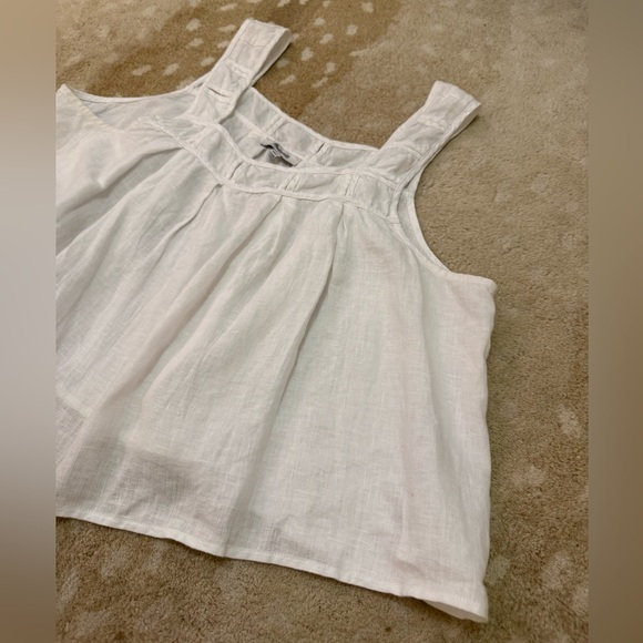 Madewell Embroidered A-line top 100% linen women’s size XL - Picture 4 of 15